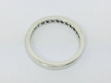 14k White Gold 22.5pt Round Cut Diamond Row Set Ring