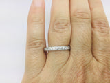14k White Gold 22.5pt Round Cut Diamond Row Set Ring