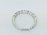 14k White Gold Round Cut 0.72ct Diamond Row Set Ring