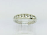 14k White Gold Round Cut 50pt Diamond Channel Set Ring