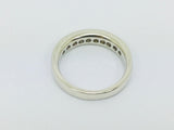 14k White Gold Round Cut 50pt Diamond Channel Set Ring