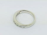 14k White Gold Round Cut 50pt Diamond Channel Set Ring