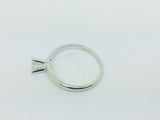 14k White Gold Princess Cut 17pt Solitaire Diamond Ring