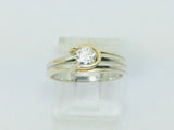 14k White Gold Round Cut 38pt Diamond Solitaire Ring