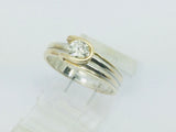 14k White Gold Round Cut 38pt Diamond Solitaire Ring