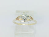 14k Yellow Gold Round Cut 25pt Diamond Solitaire Ring