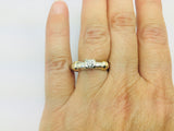 14k White and Yellow Gold Round Cut 25pt Diamond  Solitaire Ring