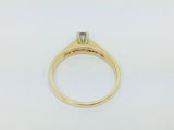 14k Yellow Gold Round Cut 39pt Diamond Channel Set Engagement Ring & Wedding Band Set