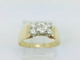 14k Yellow Gold 64pt Round Cut Diamond Ring