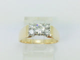 14k Yellow Gold 64pt Round Cut Diamond Ring
