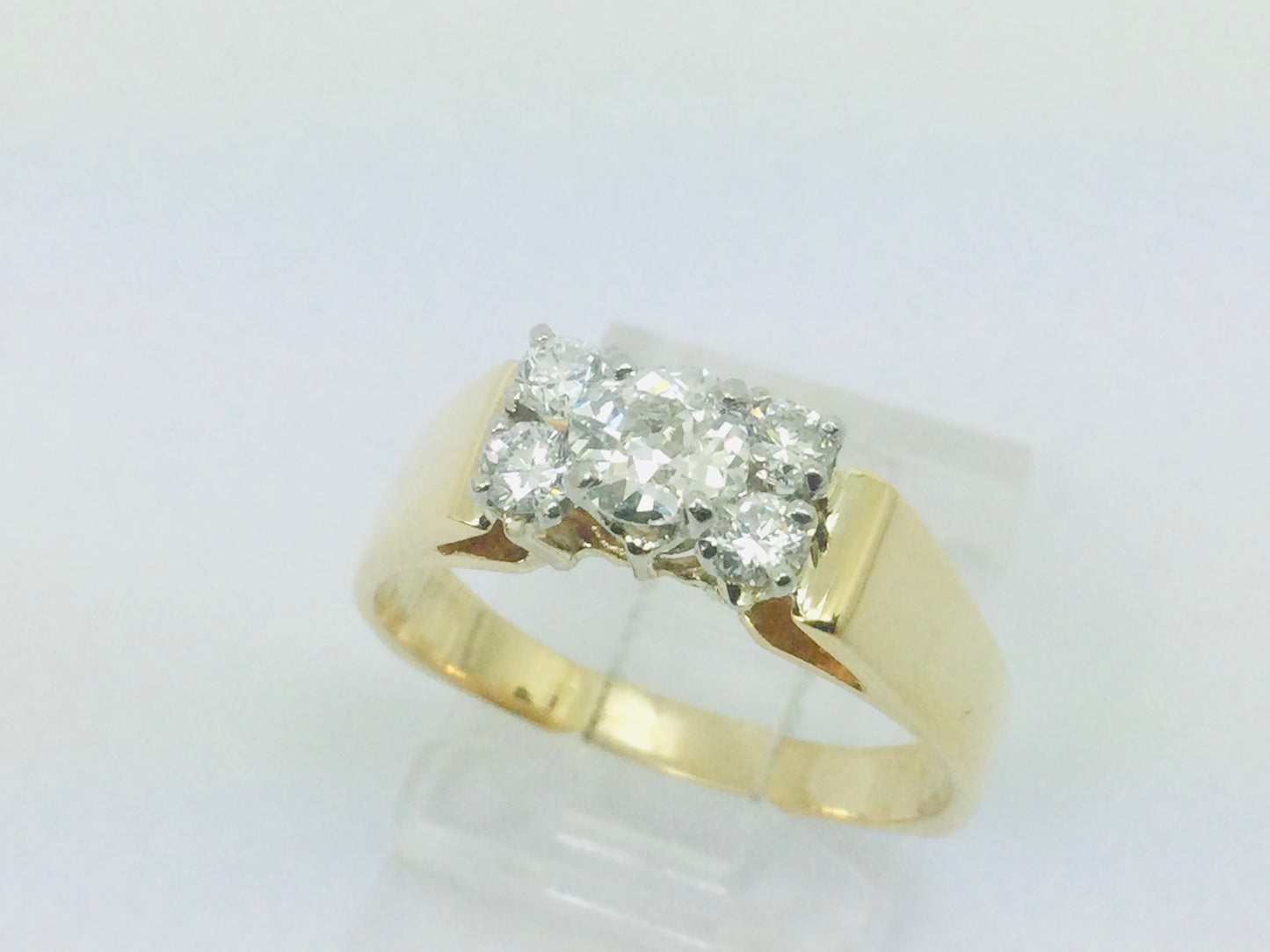 14k Yellow Gold 0.50ct Mine Cut Diamond , 0.78ct TDW Ring
