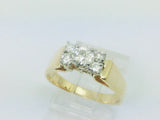 14k Yellow Gold 64pt Round Cut Diamond Ring