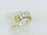 14k Yellow Gold 64pt Round Cut Diamond Ring