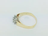 14k Yellow Gold 64pt Round Cut Diamond Ring