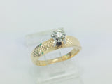 14k Yellow Gold Round Cut 10pt Diamond Solitaire Ring