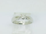 14k White Gold Round Cut 20pt Solitaire Diamond Ring