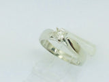 14k White Gold Round Cut 20pt Solitaire Diamond Ring