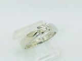 14k White Gold Round Cut 20pt Solitaire Diamond Ring