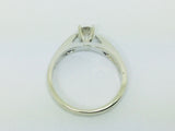 14k White Gold Round Cut 20pt Solitaire Diamond Ring