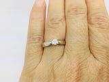 14k White Gold Round Cut 20pt Solitaire Diamond Ring