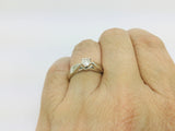 14k White Gold Round Cut 20pt Solitaire Diamond Ring