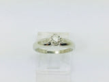 10k White Gold Round Cut 16pt Solitaire Diamond Ring