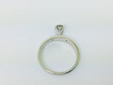 14k White Gold Round Cut 18pt Diamond Illusion Set with Diamond Accents Ring