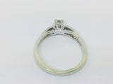 14k White Gold Round Cut 10pt Diamond Solitaire Ring