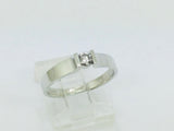 10k White Gold Round Cut 15pt Diamond Solitaire Ring