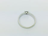 10k White Gold Round Cut 15pt Diamond Solitaire Ring