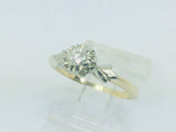 14k Yellow Gold Round Cut 15pt Diamond Solitaire Ring