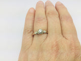 14k Yellow Gold Round Cut 15pt Diamond Solitaire Ring
