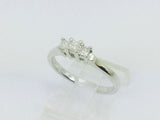 14k White Gold 26pt Princess Cut Diamond Trinity Ring