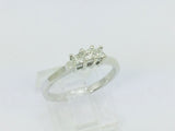 14k White Gold 26pt Princess Cut Diamond Trinity Ring