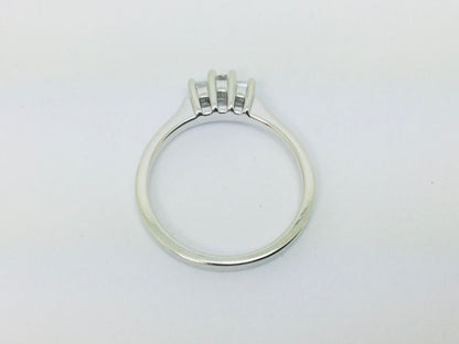 14k White Gold 26pt Princess Cut Diamond Trinity Ring