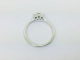14k White Gold 26pt Princess Cut Diamond Trinity Ring