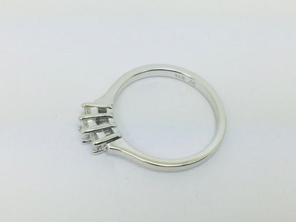 14k White Gold 26pt Princess Cut Diamond Trinity Ring