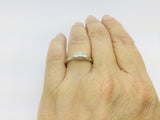 14k White Gold 26pt Princess Cut Diamond Trinity Ring