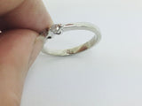 14k White Gold Round Cut 21pt Diamond Trinity Ring