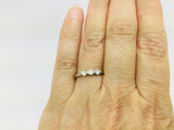 14k White Gold Round Cut 21pt Diamond Trinity Ring