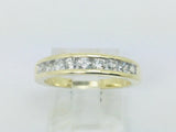 14k Yellow Gold Round Cut 45pt Diamond Channel Set Ring