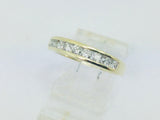 14k Yellow Gold Round Cut 45pt Diamond Channel Set Ring
