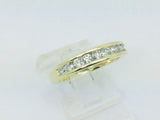 14k Yellow Gold Round Cut 45pt Diamond Channel Set Ring