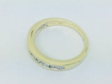 14k Yellow Gold Round Cut 45pt Diamond Channel Set Ring