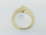14k Yellow Gold 20pt Round Cut Diamond Solitaire with Accent Ring