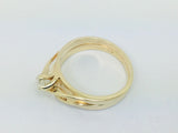 14k Yellow Gold 20pt Round Cut Diamond Solitaire with Accent Ring