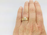 14k Yellow Gold 20pt Round Cut Diamond Solitaire with Accent Ring