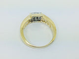 14k Yellow Gold Princess Cut 60pt Diamond Cluster Ring