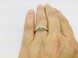 14k Yellow Gold Princess Cut 60pt Diamond Cluster Ring