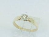 10k Yellow Gold Round Cut 14pt Diamond Solitaire Ring